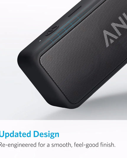 Anker Soundcore 2 Portable Wireless Bluetooth Speaker Better Bass 24-Hour Playtime 66ft Bluetooth Range IPX7 Water Resistance