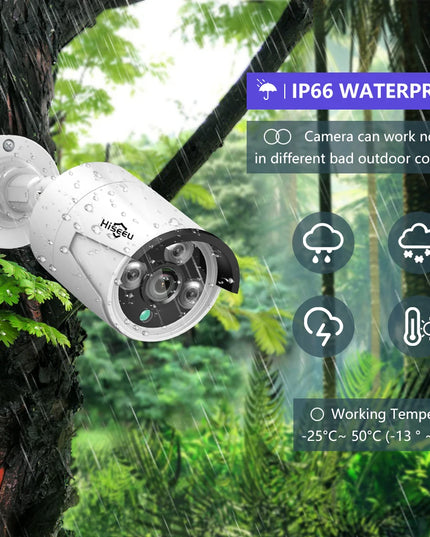 Hiseeu 4MP 5MP 8CH PoE Security Camera System Kit H.265 Waterproof IP Camera Home Survelliance POE Cams Sets ONVIF XMEye