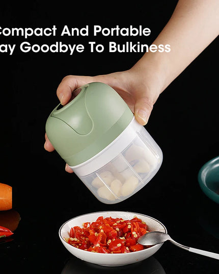 Electric Garlic Masher Portable Chopper Multi Function Meat Grinder Masher Machine Mini Garlic Vegetable Chopper Usb Charging