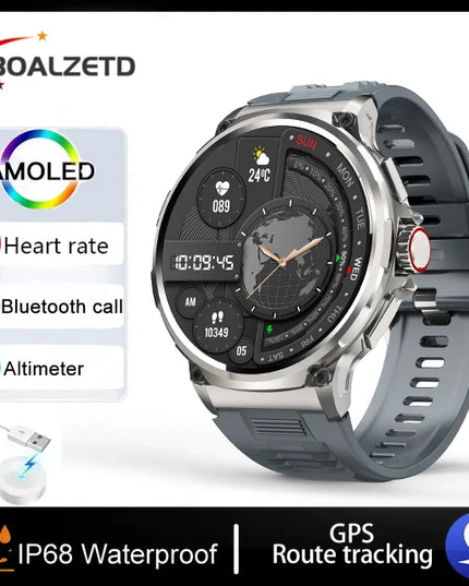 New 1.85-inch Ultra HD Smart Watch GPS Track Bluetooth Call 710 Mah Large Battery Sports Fitness smartwatch For Huawei Xiaomi