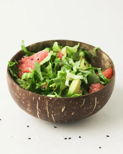 Coconut Bowls For Serving Dishes Wooden Salad Wood Reusable Bowl Serving Utensils Natural Coconut Shell Bowls Breakfast Party
