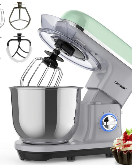 1pc CHEFTRONIC Stand Mixer, 5.2L Tilt-Head Electric Household food processors - 1500W 6+P Speed, home appliance, EC Plug