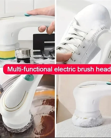 Five in One Multifunctional Electric Cleaning Brush for Bathroom Washing and Kitchen Cleaning Tools