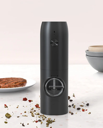 USB Rechargeable Electric Salt Pepper Grinder With Adjustable Roughness Freshly Ground Pepper Pepper Powder Grinder kitchen Tool