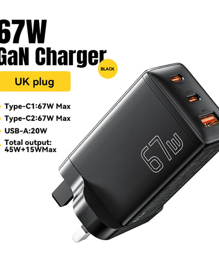 Essager 65W GaN USB C Charger PD QC 4.0 3.0 Type C Quick Charge For Samsung iPhone 1514 13 Pro Phone MacBook Laptop Fast Chagers