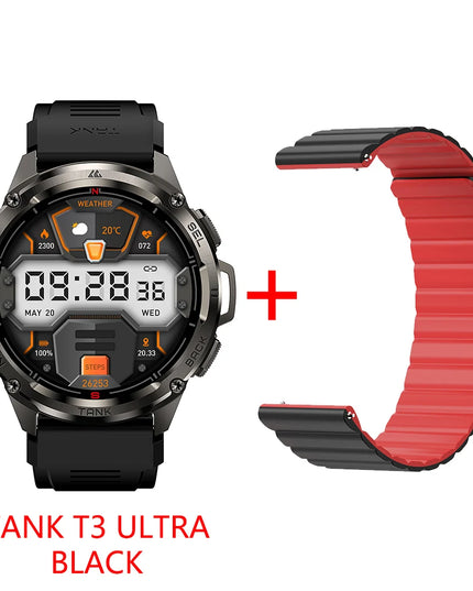 2025 KOSPET TANK T3 Ultra GPS Smart Watch For Men Smartwatch Women 470mAh Battery Digital Fitness AMOLED AOD Bluetooth Watches