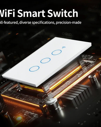 TNCE Tuya US Smart Wall Switch wifi or zigbee 1/2/3/4 Gang Wire Touch Sensor LED Light Button Smart Home voice Alexa Google Home