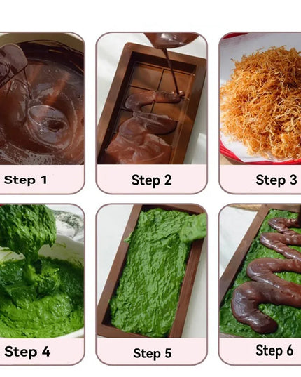 1Pcs DIY Handmade Chocolate Mold Silicone Mold Dubai Chocolate Silicone Mold Baking Supplies Candy Making Tools 10 Squares Choco