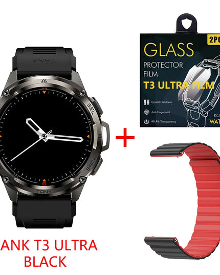 2025 KOSPET TANK T3 Ultra GPS Smart Watch For Men Smartwatch Women 470mAh Battery Digital Fitness AMOLED AOD Bluetooth Watches
