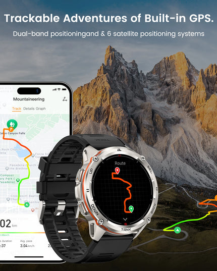 2025 KOSPET TANK T3 Ultra GPS Smart Watch For Men Smartwatch Women 470mAh Battery Digital Fitness AMOLED AOD Bluetooth Watches
