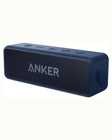 Anker Soundcore 2 Portable Wireless Bluetooth Speaker Better Bass 24-Hour Playtime 66ft Bluetooth Range IPX7 Water Resistance
