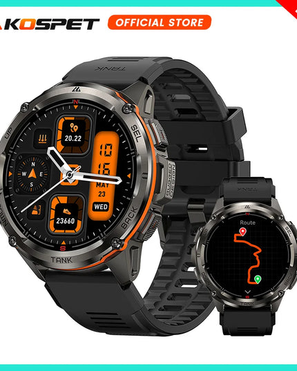 2025 KOSPET TANK T3 Ultra GPS Smart Watch For Men Smartwatch Women 470mAh Battery Digital Fitness AMOLED AOD Bluetooth Watches