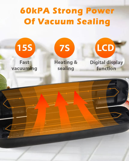 saengQ Vacuum Sealer Packaging Machine Food Vacuum Sealer With Free 10pcs Vacuum bags Household Vacuum Food Sealing