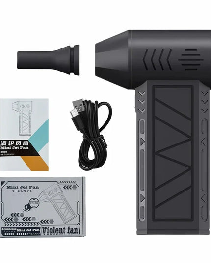 130000 rpm brushless mini air blower electric air duster 3 Gear Turbo violent blower rechargeable with light car cleaning seald