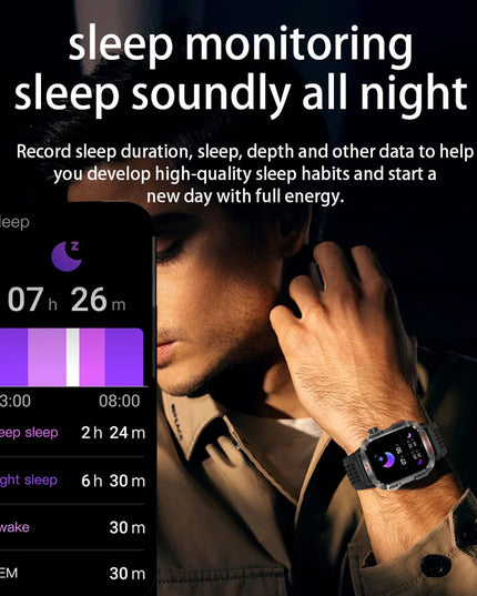 New For Huawei Xiaomi Military GPS Smart Watch Men Flashlight Compass Waterproof Outdoor Sport Tracker Bluetooth Call Smartwatch