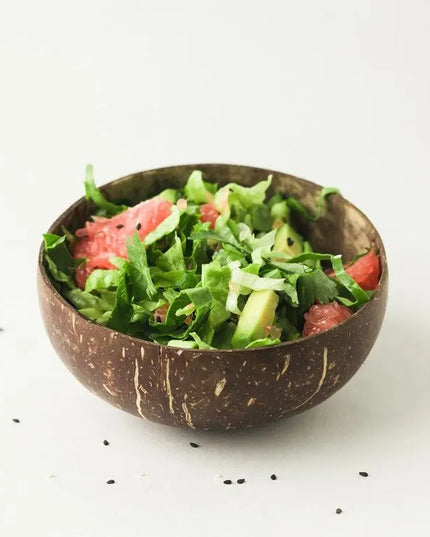 Coconut Bowls For Serving Dishes Wooden Salad Wood Reusable Bowl Serving Utensils Natural Coconut Shell Bowls Breakfast Party
