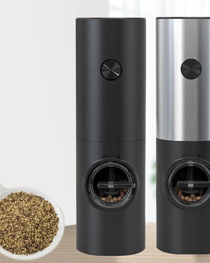 Electric Automatic Salt and Pepper Grinder Set Rechargeable/Battery Powered Adjustable Coarseness Spice Mill with LED Light