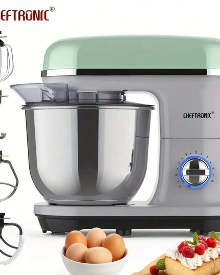 1pc CHEFTRONIC Stand Mixer, 5.2L Tilt-Head Electric Household food processors - 1500W 6+P Speed, home appliance, EC Plug