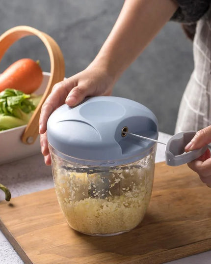 500/900ML Manual Meat Mincer Garlic Chopper Rotate Garlic Press Crusher Vegetable Onion Cutter Kitchen Cooking Accessories