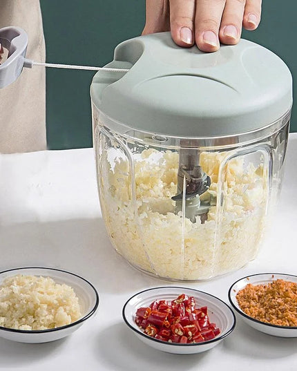 500/900ML Manual Meat Mincer Garlic Chopper Rotate Garlic Press Crusher Vegetable Onion Cutter Kitchen Cooking Accessories