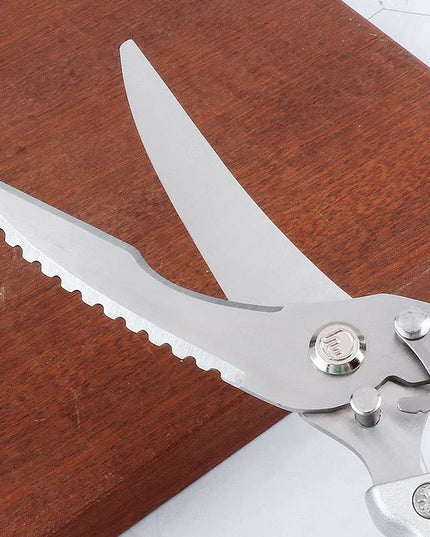 Stainless Steel Chicken Bone Scissors Kitchen Strong Scissors Household Multipurpose Scissors Sharp and Durable