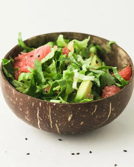 Coconut Bowls For Serving Dishes Wooden Salad Wood Reusable Bowl Serving Utensils Natural Coconut Shell Bowls Breakfast Party