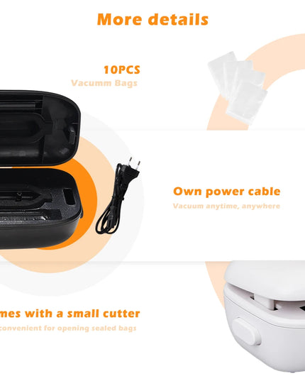 saengQ Vacuum Sealer Packaging Machine Food Vacuum Sealer With Free 10pcs Vacuum bags Household Vacuum Food Sealing