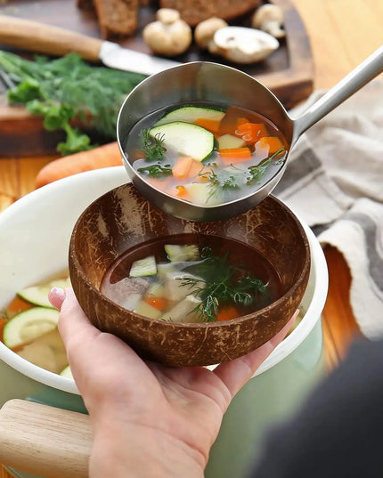 Coconut Bowls For Serving Dishes Wooden Salad Wood Reusable Bowl Serving Utensils Natural Coconut Shell Bowls Breakfast Party