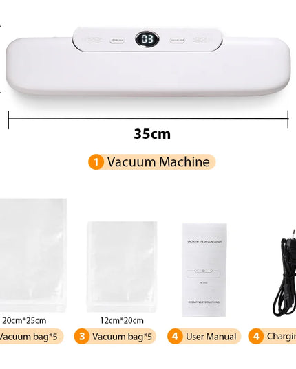saengQ Vacuum Sealer Packaging Machine Food Vacuum Sealer With Free 10pcs Vacuum bags Household Vacuum Food Sealing