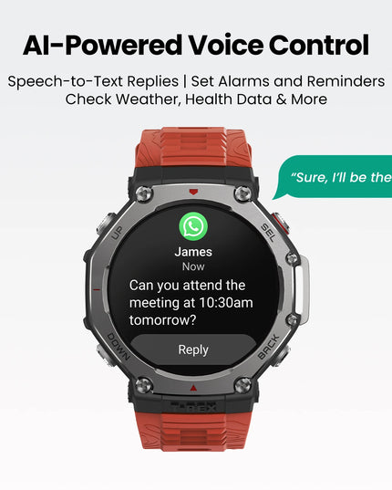 Amazfit T-Rex 3 T Rex 3 Outdoor Smartwatch 48mm AMOLED Display 6 Satellite Systems Dual Band GPS 170 Sports Mode Smart Watch