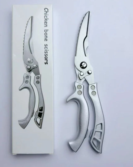 Stainless Steel Chicken Bone Scissors Kitchen Strong Scissors Household Multipurpose Scissors Sharp and Durable