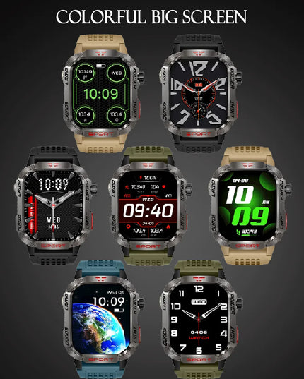 New For Huawei Xiaomi Military GPS Smart Watch Men Flashlight Compass Waterproof Outdoor Sport Tracker Bluetooth Call Smartwatch