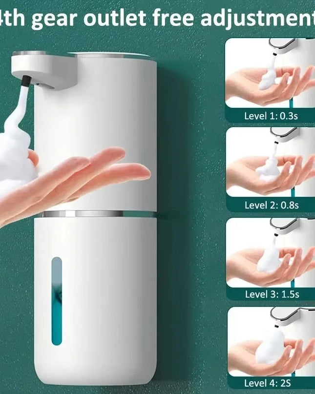 Automatic Soap Dispenser Touchless Foaming Soap Dispenser 380ml USB Rechargeable Electric 4 Level Adjustable Foam Soap Dispenser
