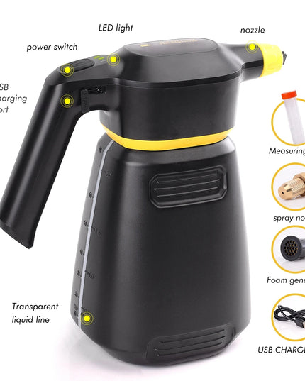 foamboss Electric Foam Sprayer Car Wash Home Garden Clean Detailing Snow Foam Cannon High Pressure Water